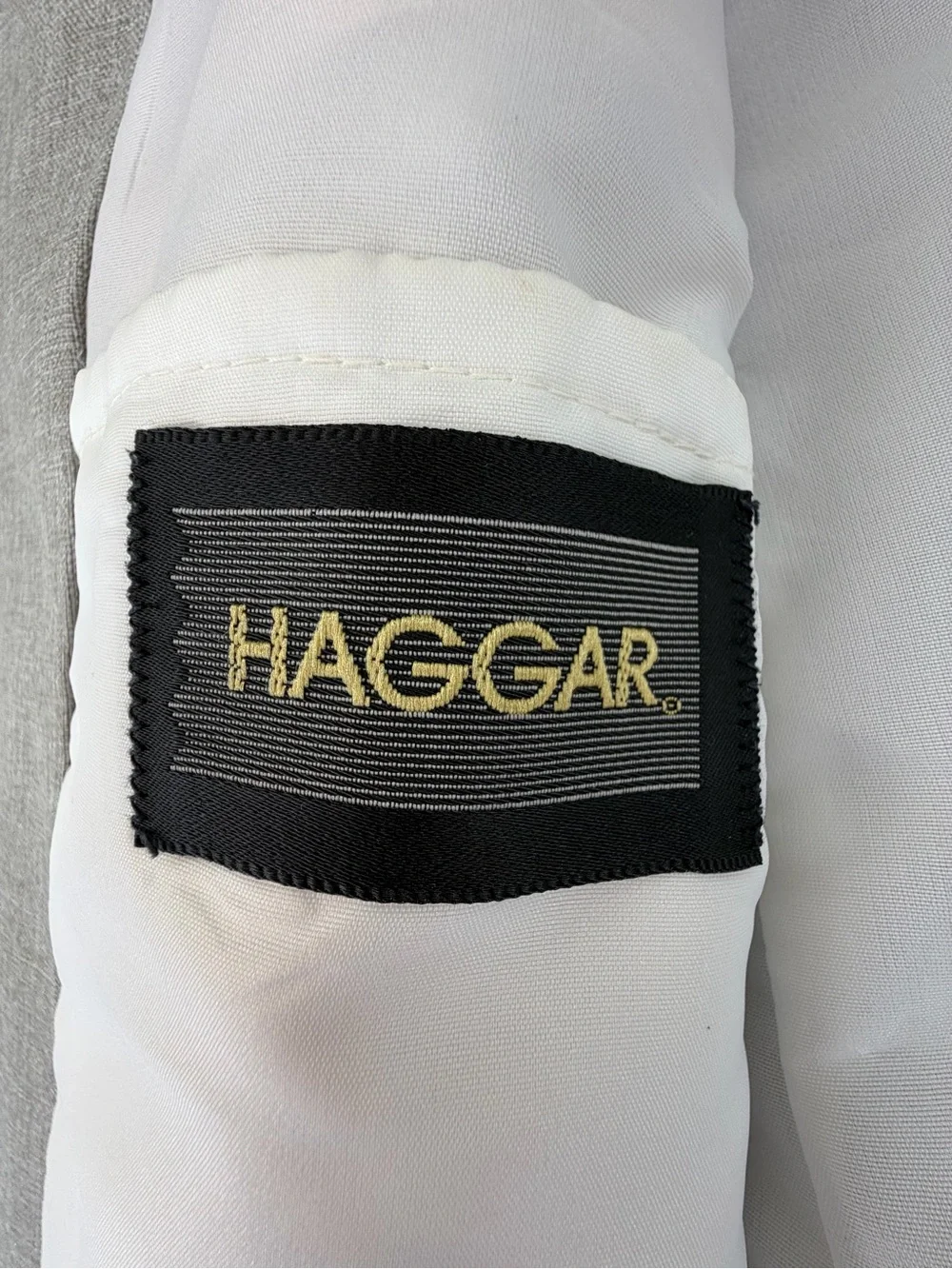 Haggar Men's Light Gray Two-Button Blazer